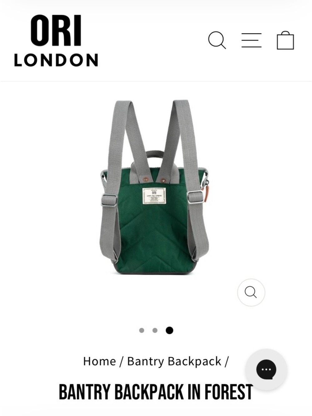 Ori London Bantry Backpack in Forest Green, small, NWOT - Picture 2 of 9
